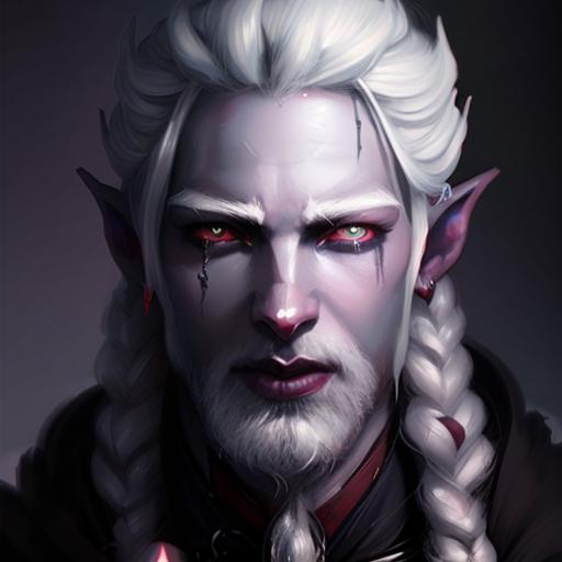 00031-55844034-Close-up Portrait of a seductive Drow Person with gray dreadlocks hair, Frostpunk, Fantasy, Volumetric lighting, concept art, br.png